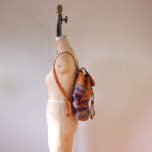 vintage leather backpack | vtg bohemian backpack main image 10